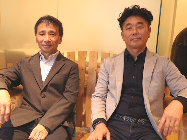 左から、MIWA Akerun Technologies取締役の宮本敦氏、小田達氏