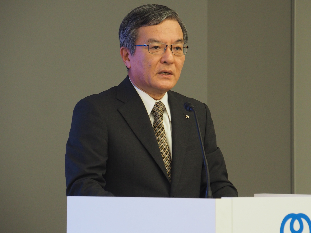 NTT 代表取締役社長 島田明氏はNTT法の見直しに関する主張を展開。規制を電気通信事業法などに移すことでNTT法は役割を終えるとういのがNTT側の考えだ