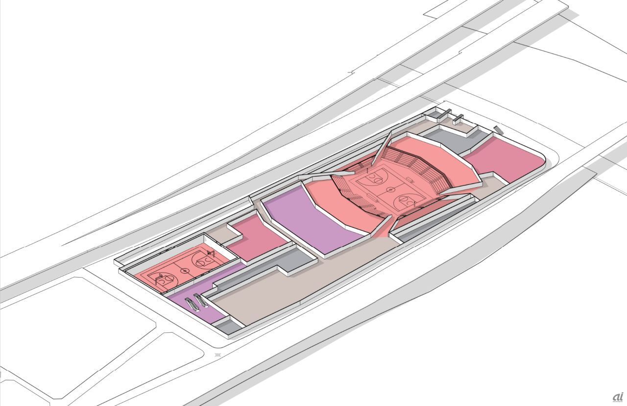 「川崎新！アリーナシティ・プロジェクト」1階イメージ図（2023年11月時点）