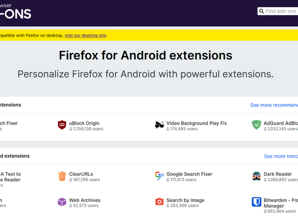 Android版「Firefox」、400以上の拡張機能を提供へ--12月14日から