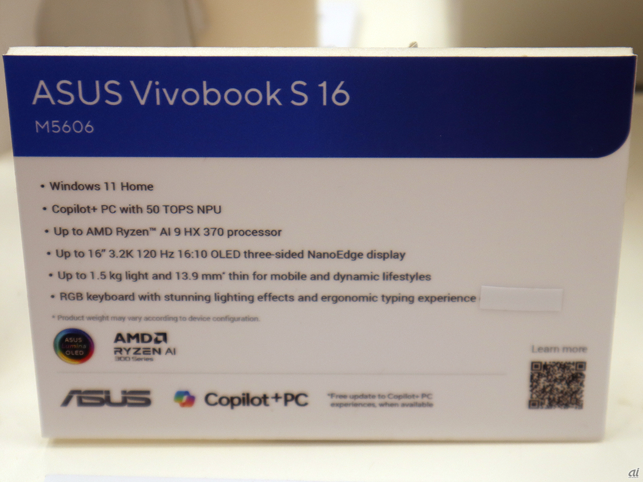 「Vivobook S 16 M5606」（グローバル版）概要