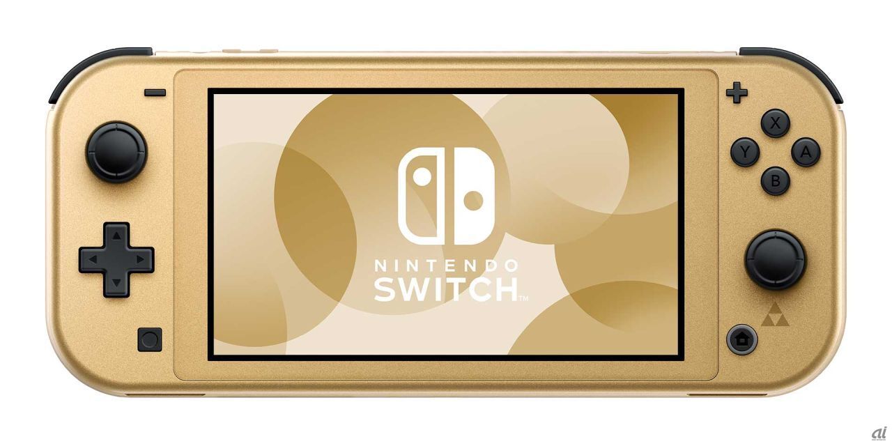 「Nintendo Switch Lite ハイラルエディション」本体（前面）イメージ