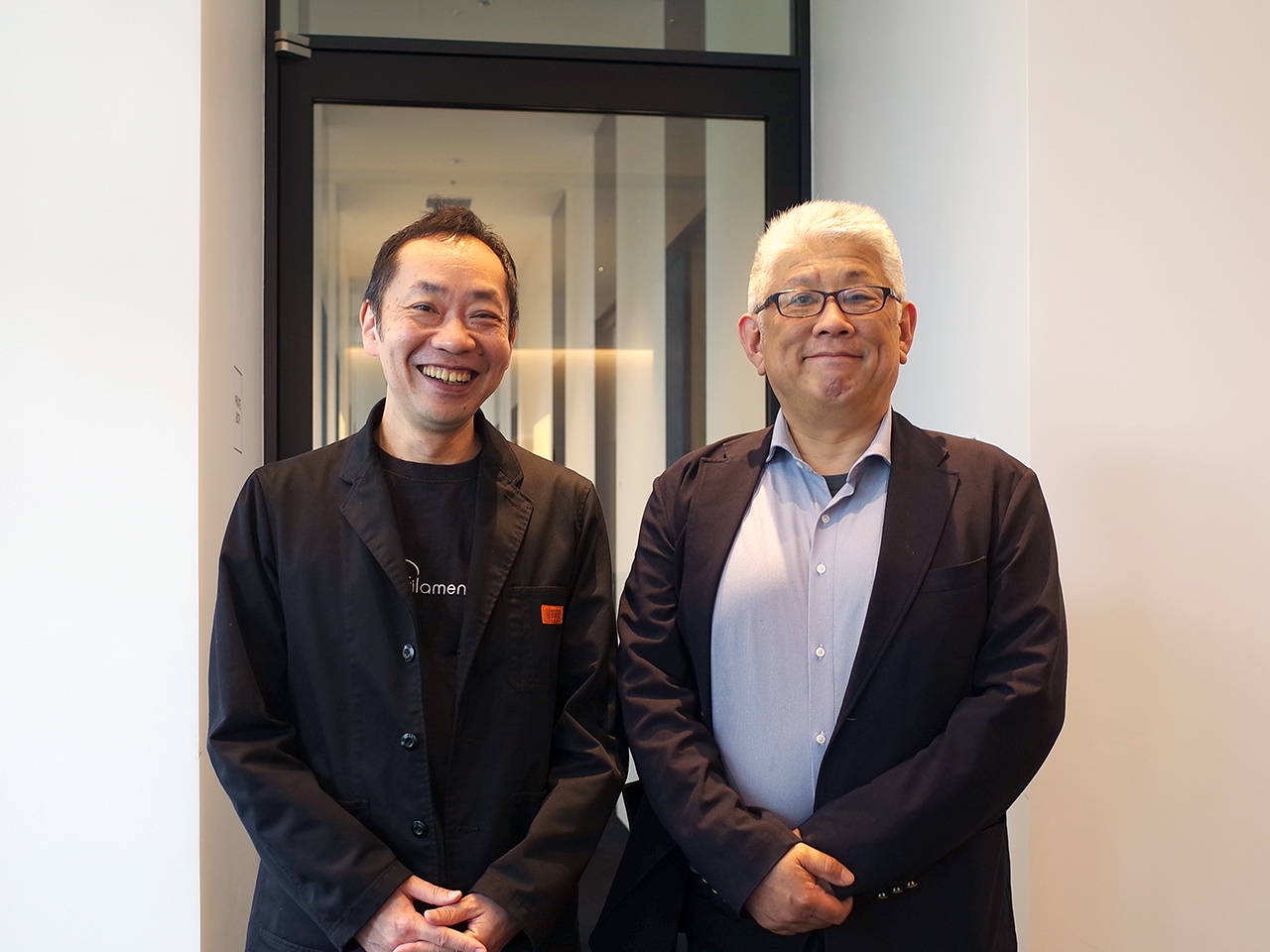 森ビル矢部俊男氏（右）とフィラメントCEOの角勝氏（左） 