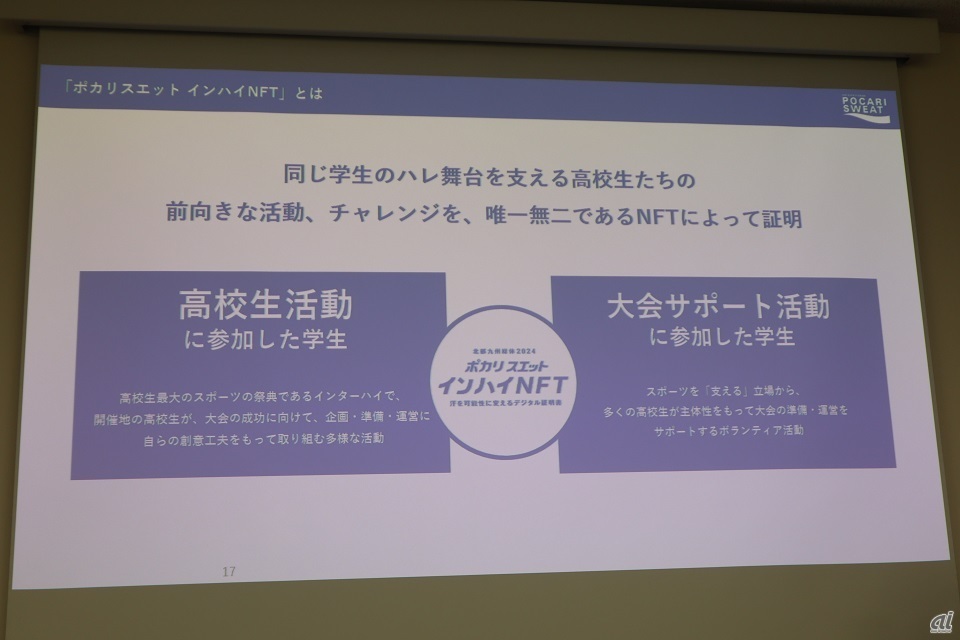 高校生活動と大会サポート活動の参加者に付与