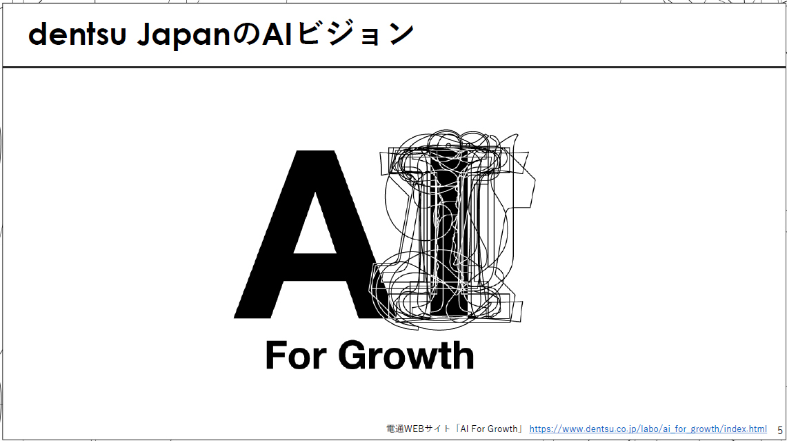 AIビジョンのロゴ。人間とAIの共創によりデザインしたという