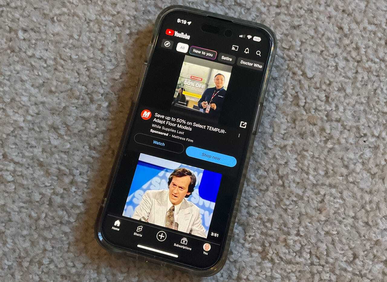 YouTubeの画面