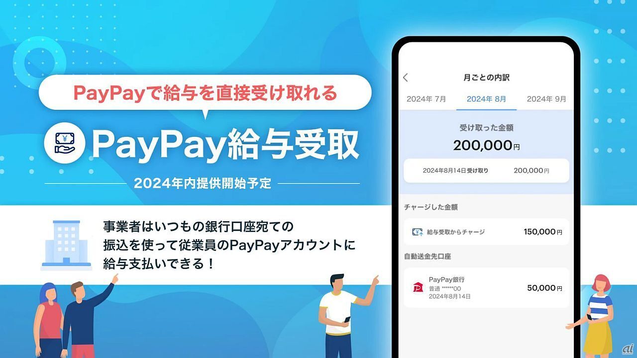 給与デジタル払い「PayPay給与受取」