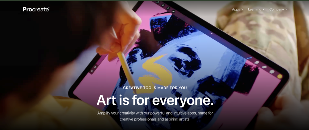 Procreateのウェブサイト