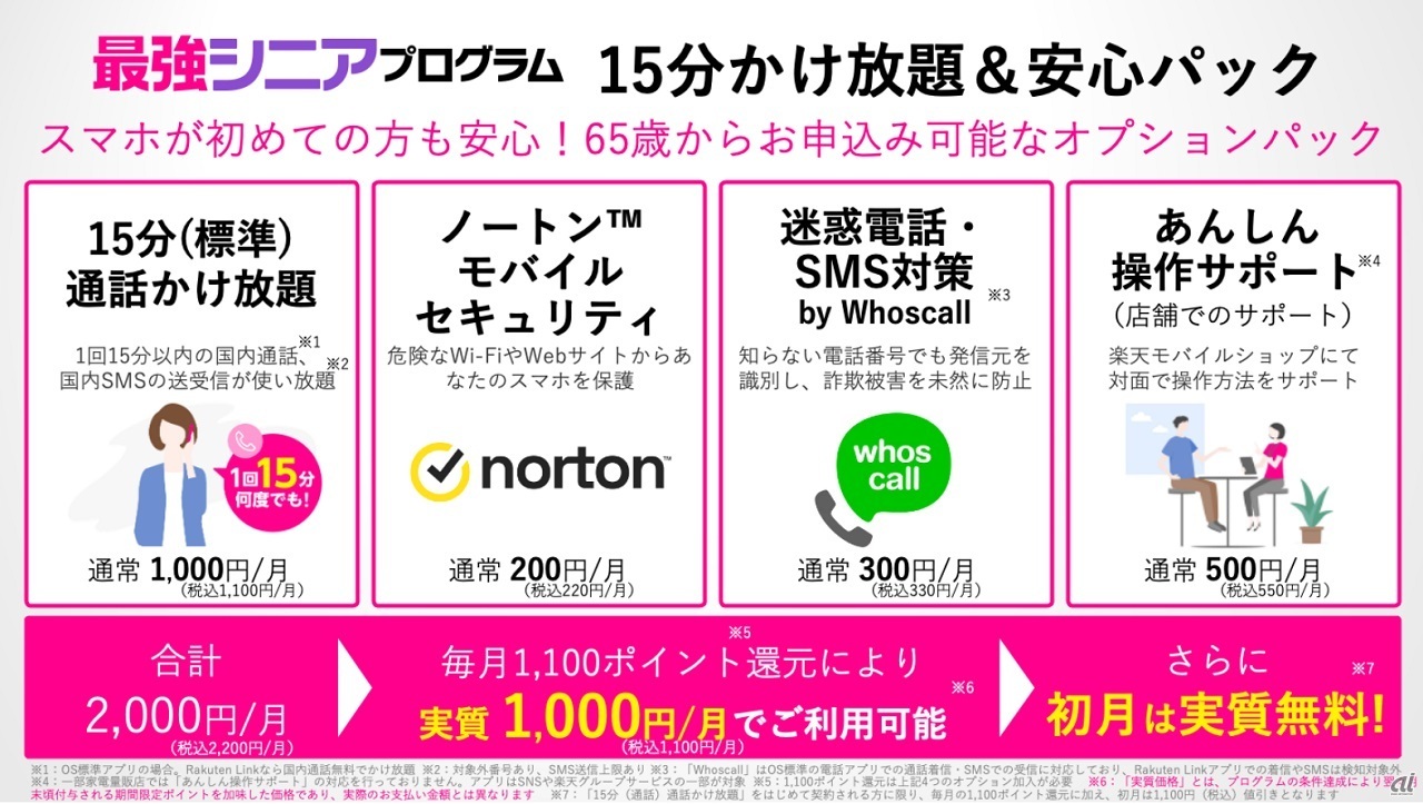 「15分かけ放題＆安心パック」の詳細