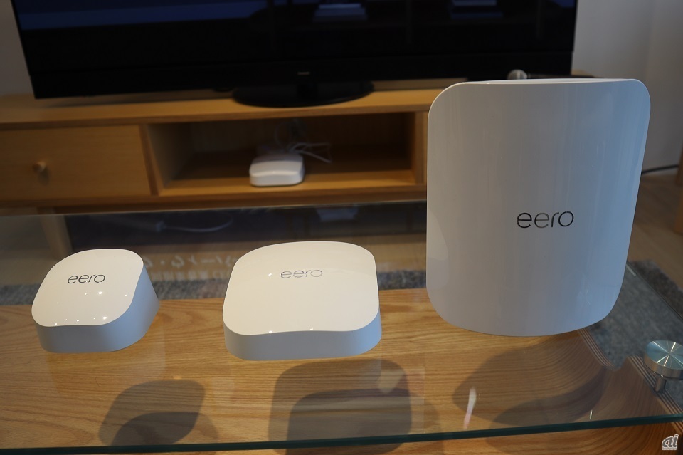 （左から）eero 6＋、eero Pro 6E、eero Max 7