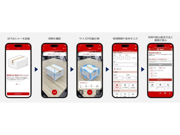 日本郵便、サイズ自動計測で最適な配送サービスを選択できる「ぽすめじゃー」提供開始