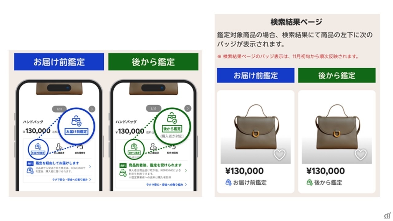 バッジなどの表示イメージ