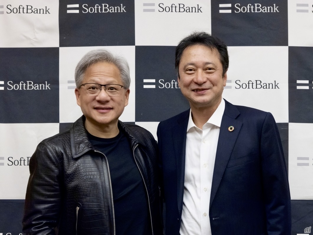 NVIDIA CEOのジェン・スン・ファン氏、ソフトバンクCEOの宮川潤一氏