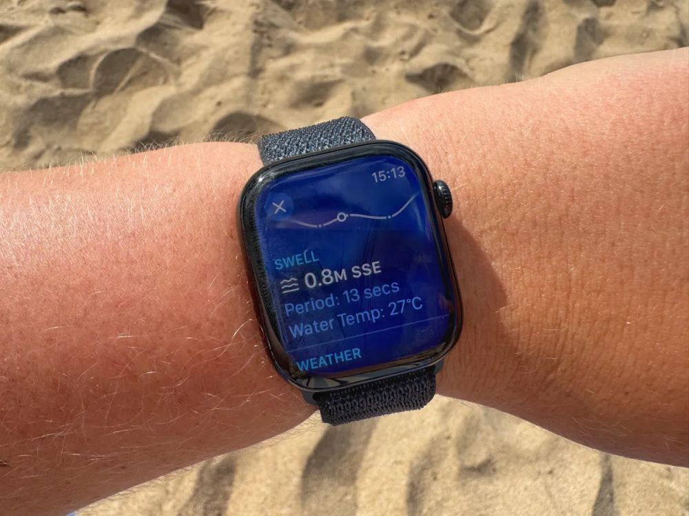 Apple Watch Series 10に表示された海の状況