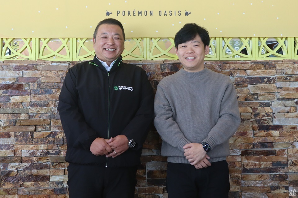 （左から）鹿島槍 代表取締役社長 岩本竜二郎氏、ポケモン ポケモンスリープ推進室 シニアディレクター 小杉要氏
