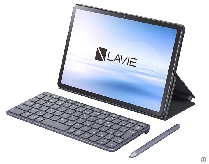 「LAVIE Tab T11」。ペン、キーボード、タブレットカバーは別売