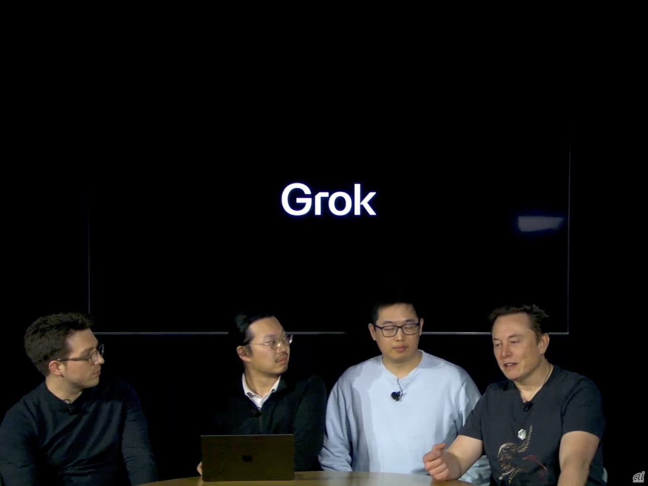 Grok 3を発表するマスク氏ら