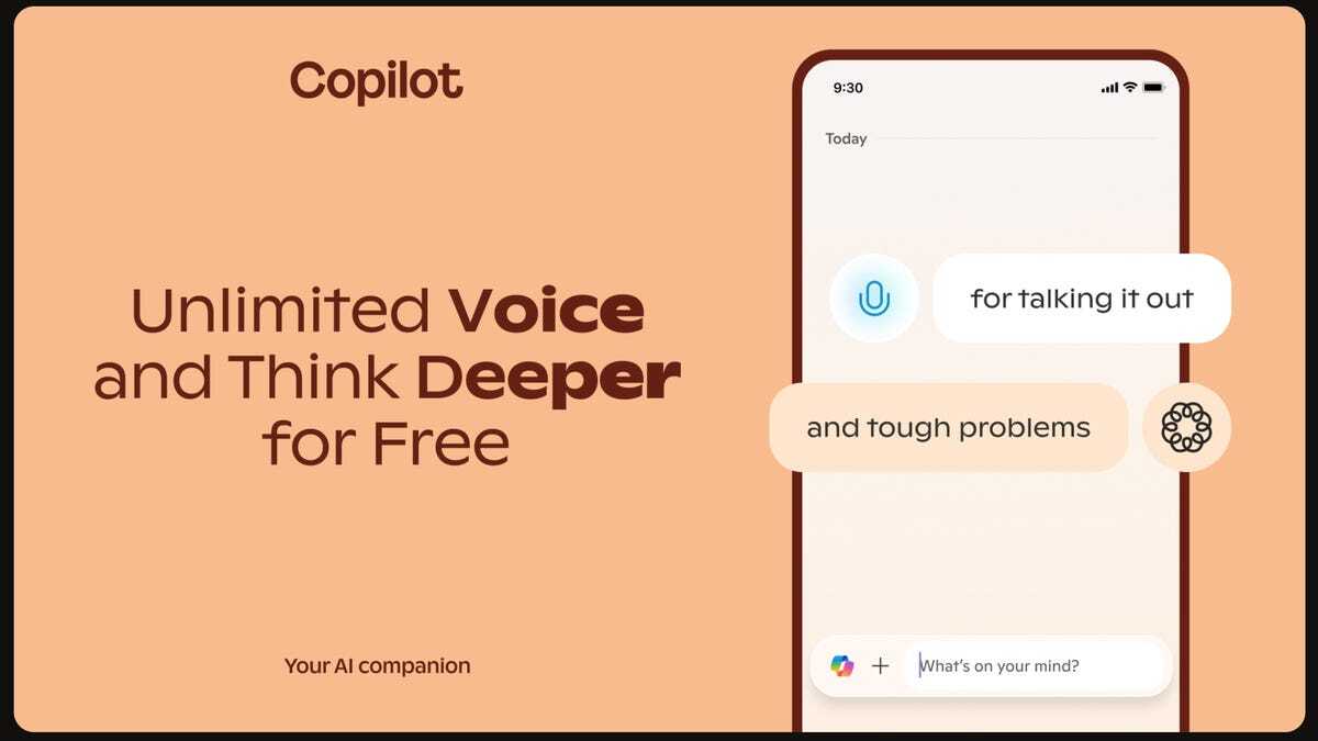 「Voice」機能と「Think Deeper」機能が無制限で使えることを示すイラスト