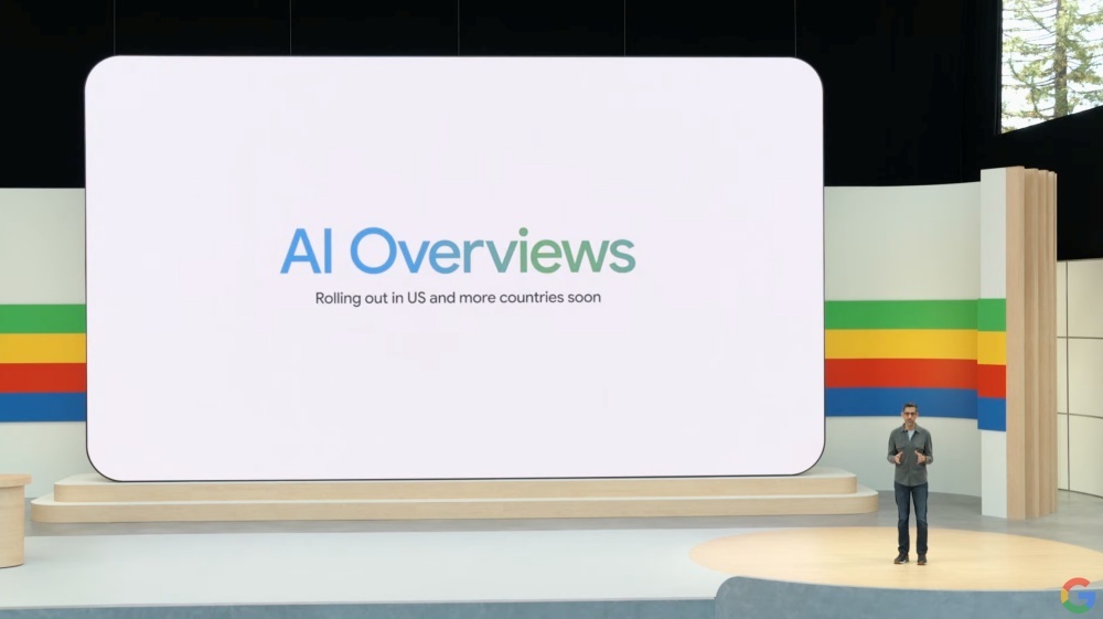 AI Overviews発表の様子