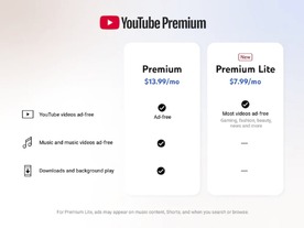 YouTube Premiumに「40%安い」廉価プラン登場--どんな人向け？ まず米国で提供開始