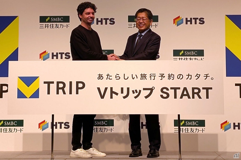 （左から）Hopper President ＆ Cofounder Dakota Smith氏、三井住友カード 代表取締役社長 大西幸彦氏