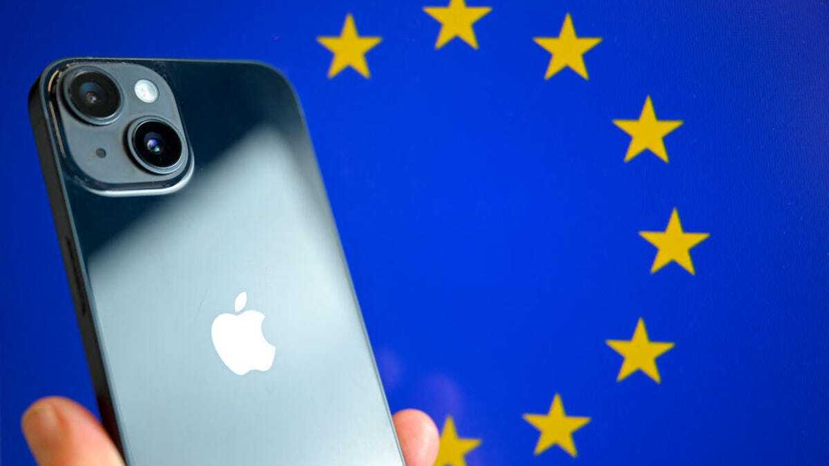 EUのロゴとiPhone