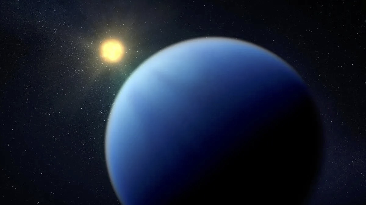 観測データをもとに描かれたTOI-421bのイメージ写真 （提供：NASA／ESA／CSA／Dani Player）