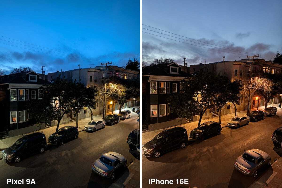 夕暮れの住宅地の写真