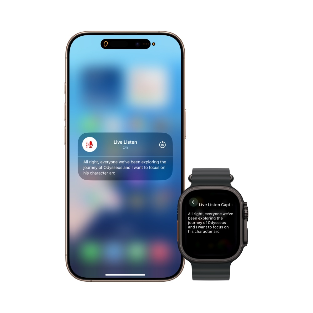 ライブリスニングが起動したiPhoneとApple Watch