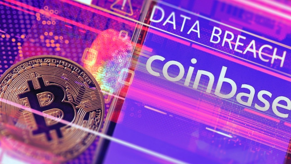 「データ漏えい」「Coinbase」の文字を含むイラスト