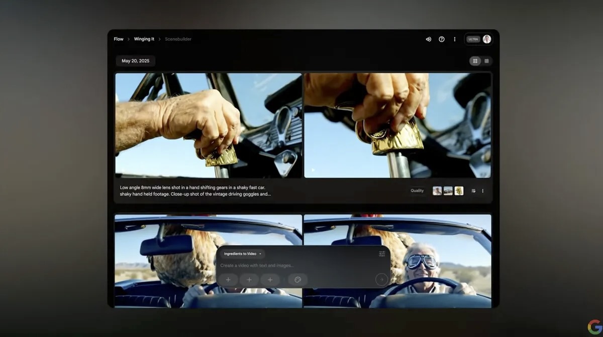動画生成ツール「Flow」の操作画面（Google／Joe Maldonado / CNET）