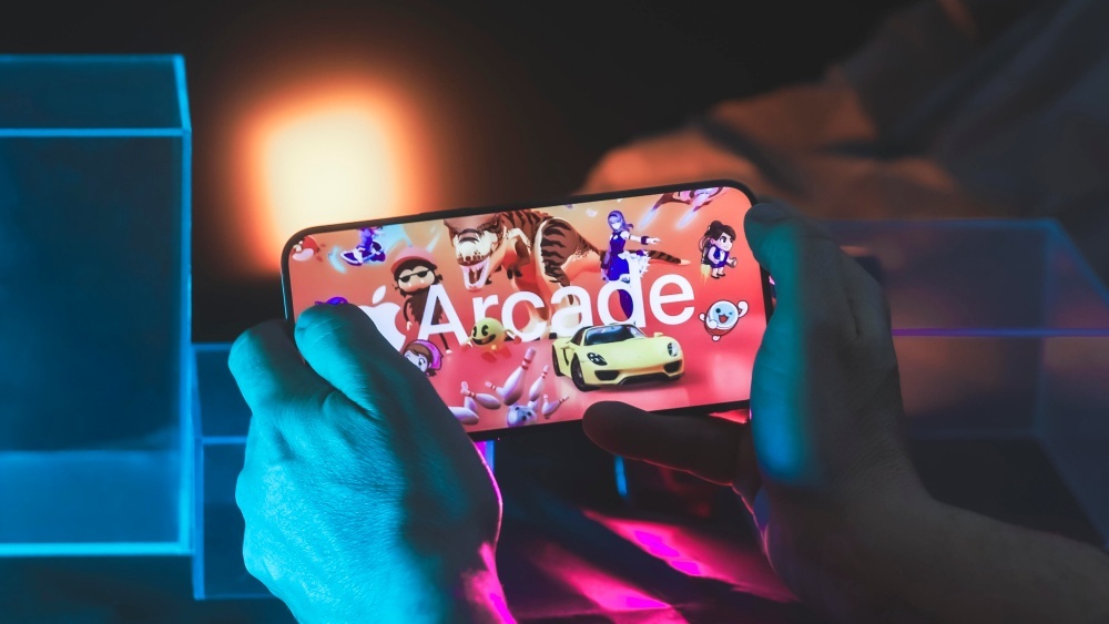 Apple Arcadeと表示されたスマートフォン