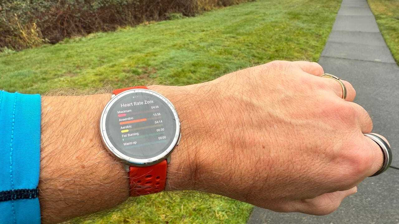 心拍ゾーンが表示されたAmazfit Active 2