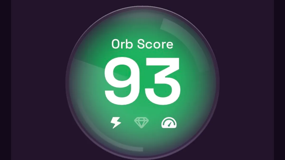 Orbの評価スコアの画面