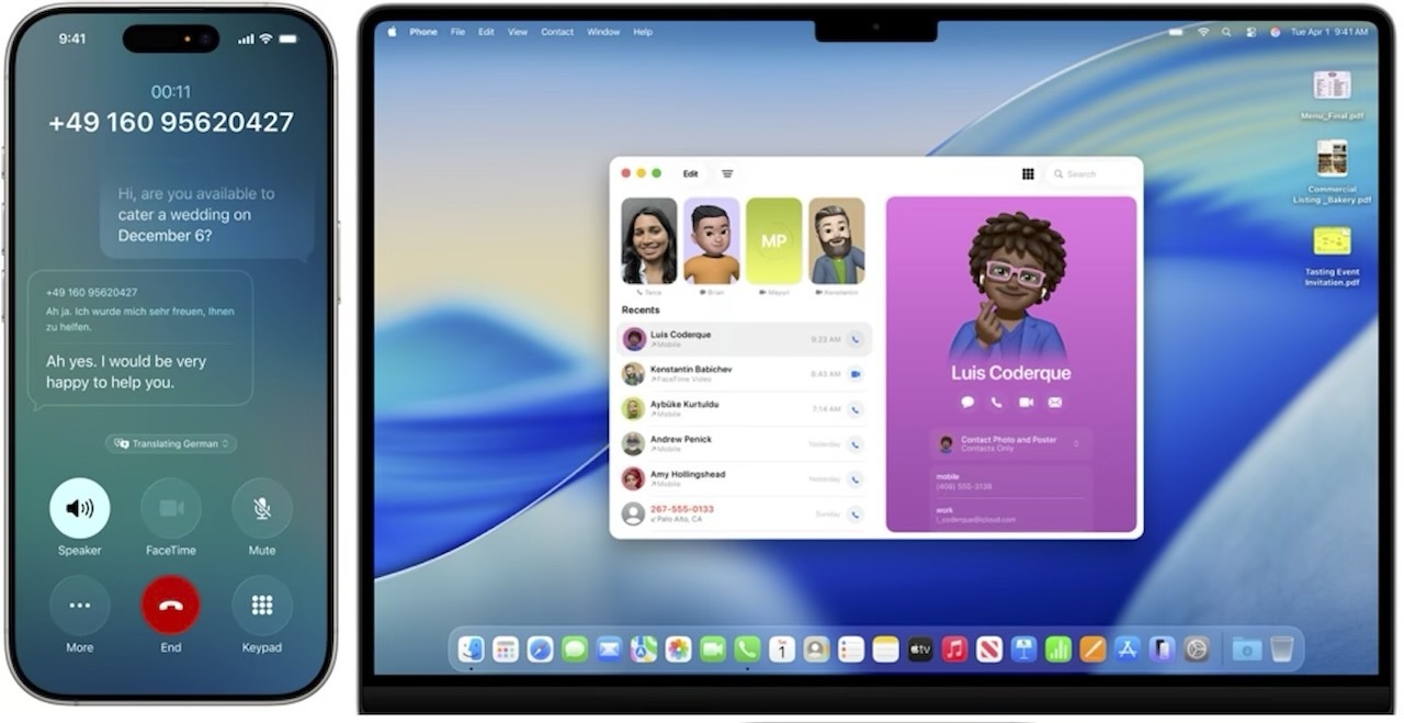 電話アプリがMacにも