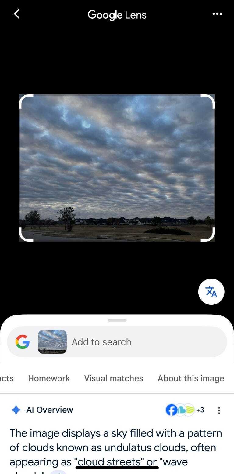 筋状の雲の写真