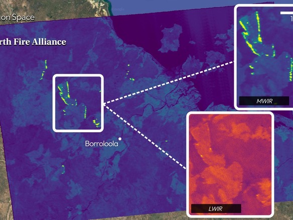 宇宙から山火事を検出する「FireSat」、初の画像が公開