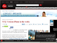 WSJ： Verizon iPhone in the works | Circuit Breaker - CNET News