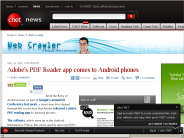 Adobe’s PDF Reader app comes to Android phones | Web Crawler - CNET News