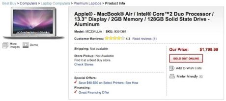 Best BuyではMacBook Airの一部のモデルが売り切れている。これはMacBook Airファンが注目すべき現象なのだろうか。