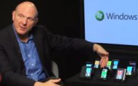 米国時間10月11日、ニューヨークで開催のMicrosoft「Windows Phone 7」ローンチイベントの後で、米CNETのインタビューに応じたSteve Ballmer氏。