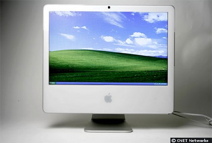 Windows XPのデスクトップ画面。