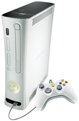 Xbox 360コアシステム。縦置きも横置きも可能だ
