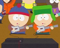 「Guitar Hero」をプレーするアニメ番組「サウスパーク」のStanとKyle。
