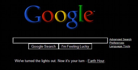 グーグル 検索ページの背景色を真っ黒に Earth Hour 参加で Zdnet Japan