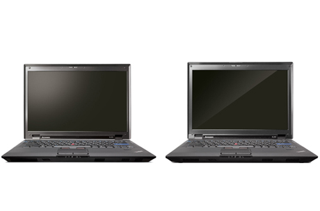 15インチ・ワイド型「ThinkPad SL500」（左）<br />14インチ・ワイド型「ThinkPad SL400」（右）
