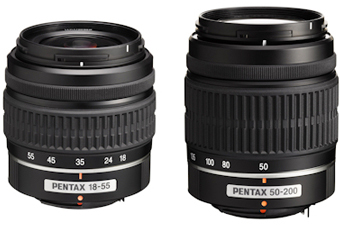 標準ズームレンズ「smc PENTAX-DA L 18-55mmF3.5-5.6AL」と望遠ズームレンズ「smc PENTAX-DA L 50-200mmF4-5.6ED」