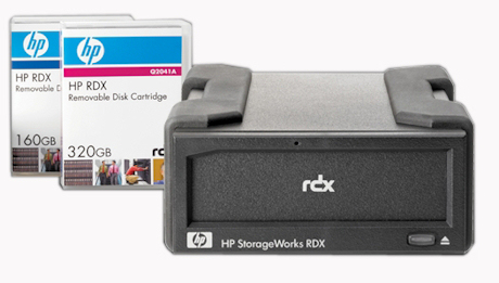「HP StorageWorks RDX リムーバブルディスクバックアップシリーズ（HP RDX）」