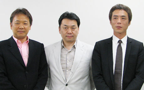 左からAny代表取締役CEOの畑野仁一氏、マイスペース代表取締役社長の大蘿淳司氏、エイチアイ代表取締役社長の川端一生氏
