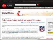 Yahoo drops fantasy football suit against NFL union | Digital Media - CNET News